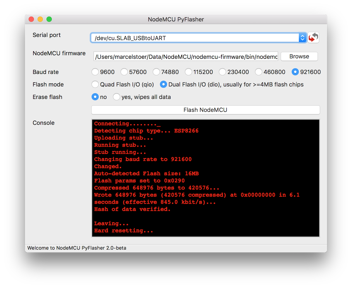 NodeMCU PyFlasher